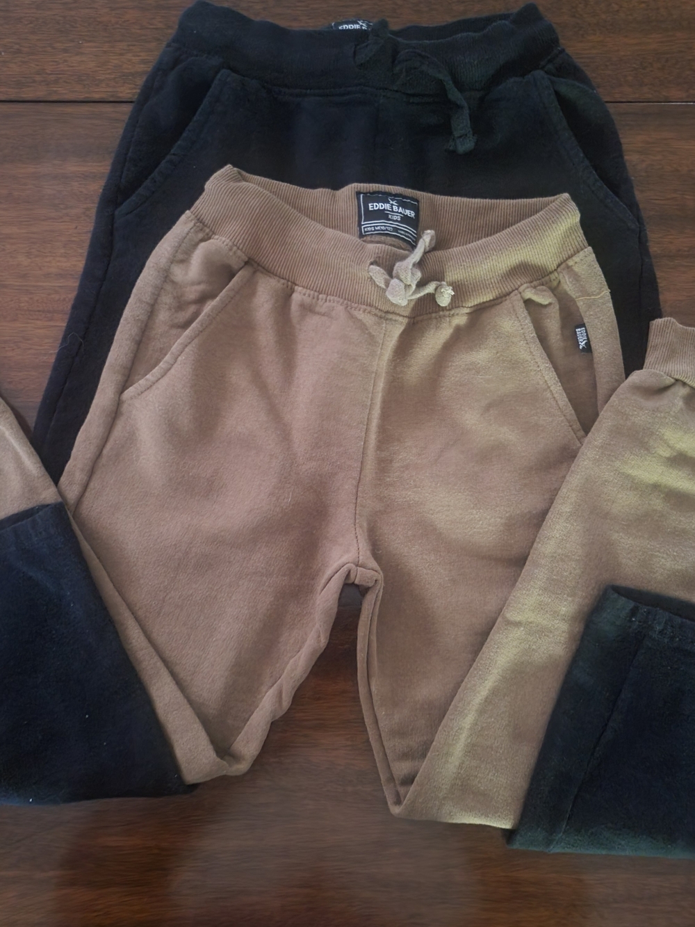 Eddie Bauer Kids Two-Pack Joggers in Black and Brown